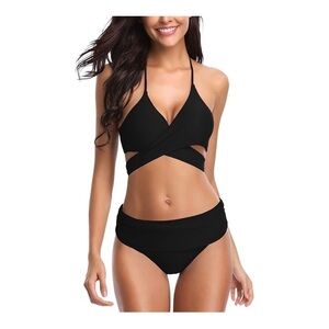 Ruched Side Bikini Bottom Black Size XXL